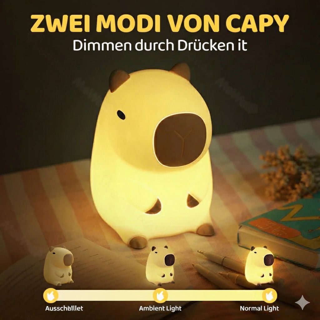 MeWaii® Capybara Squishy Nachtlicht - Das perfekte Geschenk